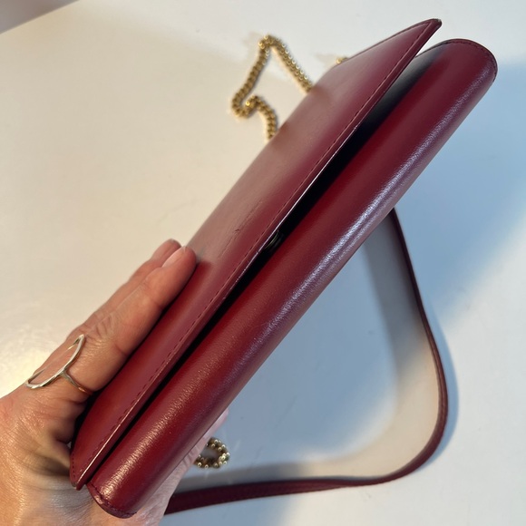 Saint Laurent Paris Red Wallet on chain - Picture 7 of 12